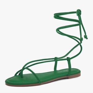 Green Strappy Sandals